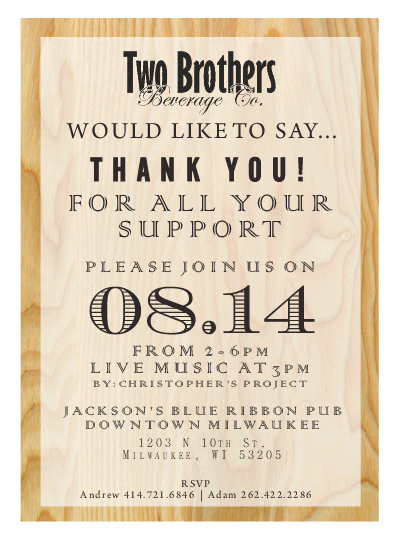 Two Brothers Thank You Party